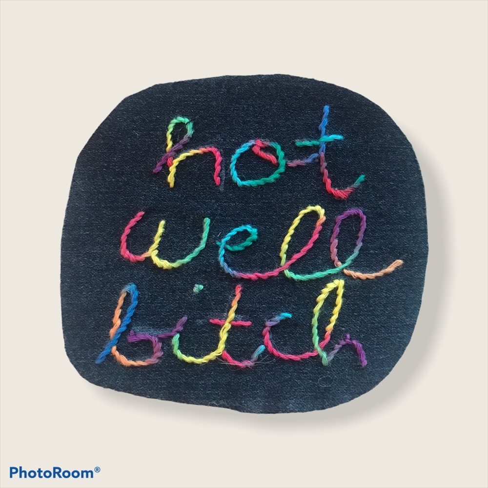 Handmade Denim Patch with Bravo RHONY Quote